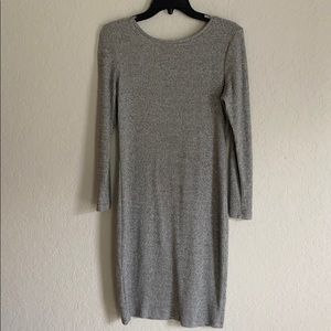 Grey sweater dress